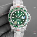JH Factory Rolex Submariner Date Hulk Diamond Watch Swiss 2836 Movement